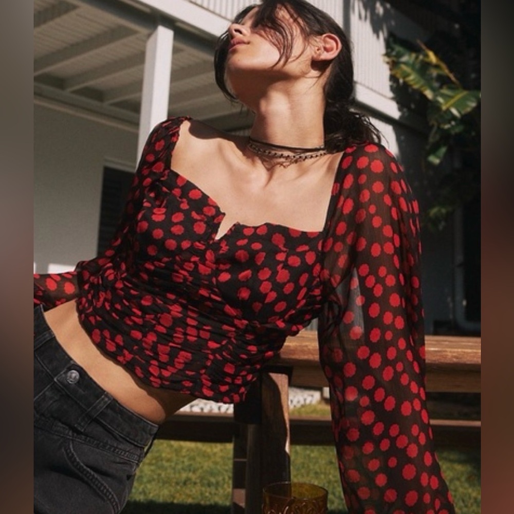 NWt Free People Parker Top cute for Valentine’s Day